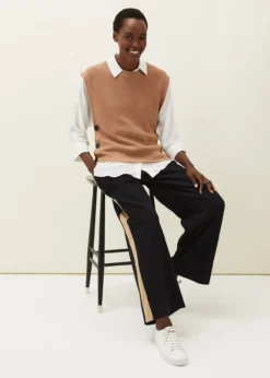 Mae Side Stripe Wide Leg Trouser