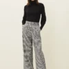 Karrie Dogtooth Wide Leg Trouser