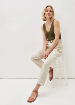 Hazel Linen Tapered Trousers -TrendLust Verkäufe 101446120 04 hazel linen tapered trousers