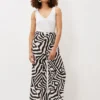 Isabelle Zebra Print Wide Leg Trouser