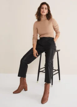 Rya Pleather Straight Leg Trouser -TrendLust Verkäufe 101518050 04 rya pleather straight leg trouser