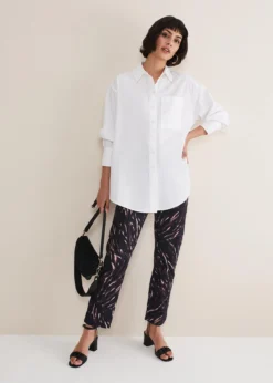 Ramona Zebra Print Straight Leg Jeans