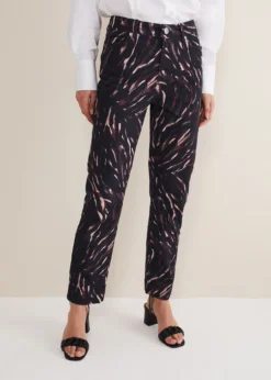 Ramona Zebra Print Straight Leg Jeans -TrendLust Verkäufe 101523492 03 ramona zebra print straight leg jeans