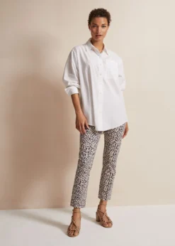 Carmella Printed Straight Leg Trousers