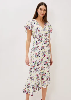 Lorel Floral Asymmetric Hem Dress -TrendLust Verkäufe 200217931 03 lorel floral asymmetric hem dress