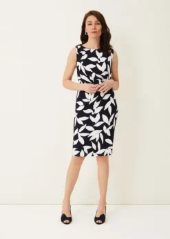 Ciera Leaf Print Dress