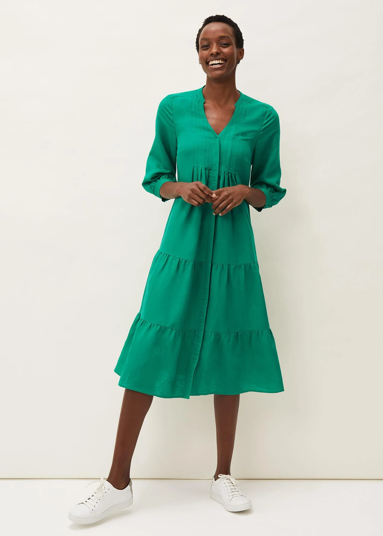 Penele Linen Midi Dress