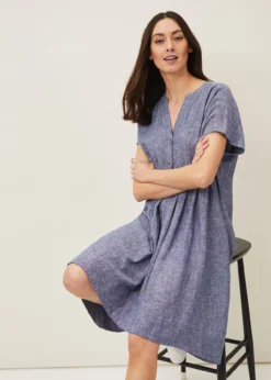 Danica Linen Swing Dress