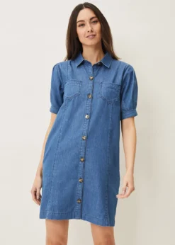 Kiah Puff Sleeve Denim Dress -TrendLust Verkäufe 220462354 03 kiah puff sleeve denim dress