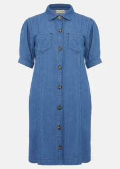 Kiah Puff Sleeve Denim Dress -TrendLust Verkäufe 220462354 99 kiah puff sleeve denim dress