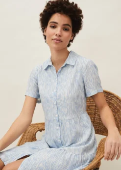 Penele Brushstroke Print Shirt Dress -TrendLust Verkäufe 220521408 05 penele brushstroke print shirt dress