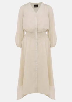 Elma Shirred Waist Puff Sleeve Midi Dress -TrendLust Verkäufe 220522120 99 elma shirred waist puff sleeve midi dress