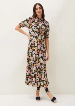 Penelope Floral Puff Sleeve Midi Dress -TrendLust Verkäufe 220563492 03 penelope floral puff sleeve midi dress