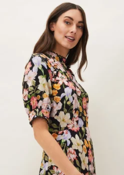 Penelope Floral Puff Sleeve Midi Dress -TrendLust Verkäufe 220563492 04 penelope floral puff sleeve midi dress