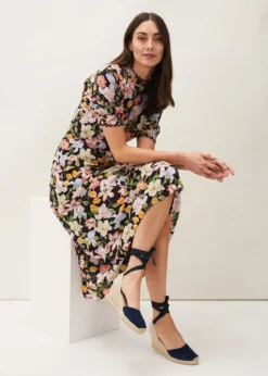 Penelope Floral Puff Sleeve Midi Dress -TrendLust Verkäufe 220563492 05 penelope floral puff sleeve midi dress