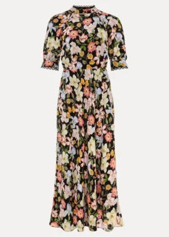 Penelope Floral Puff Sleeve Midi Dress -TrendLust Verkäufe 220563492 99 penelope floral puff sleeve midi dress