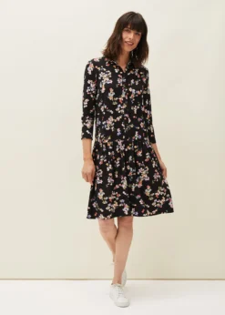 Mina Floral Print Shirt Dress -TrendLust Verkäufe 220652492 03 mina floral print shirt dress