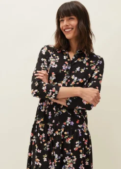 Mina Floral Print Shirt Dress -TrendLust Verkäufe 220652492 04 mina floral print shirt dress