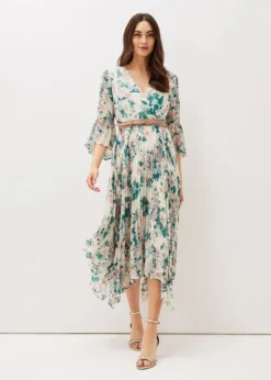 Dani Floral Pleated Midi Dress -TrendLust Verkäufe 220718951 03 dani floral pleated midi dress