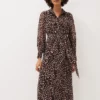 Libby Spot Print Midi Dress