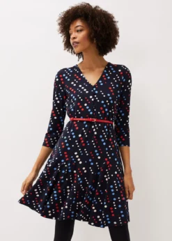 Marya Spot Jersey Dress