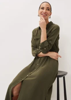 Tana Khaki Midi Dress -TrendLust Verkäufe 220761507 04 tana khaki midi dress