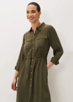 Tana Khaki Midi Dress -TrendLust Verkäufe 220761507 05 tana khaki midi dress