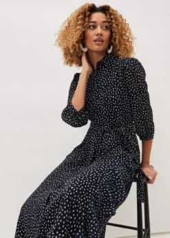 Luciana Spot Print Midi Dress -TrendLust Verkäufe 220762000 04 luciana spot print midi dress