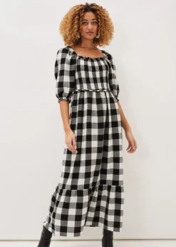Evlin Gingham Square Neck Dress -TrendLust Verkäufe 220772287 03 evlin gingham square neck dress
