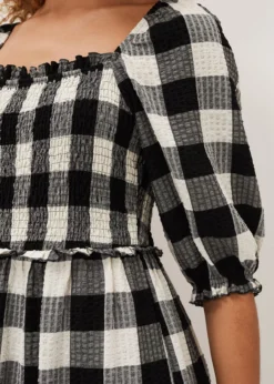 Evlin Gingham Square Neck Dress -TrendLust Verkäufe 220772287 04 evlin gingham square neck dress
