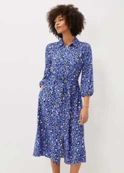 Tana Leopard Print Midi Shirt Dress -TrendLust Verkäufe 220774408 03 tana leopard print midi shirt dress