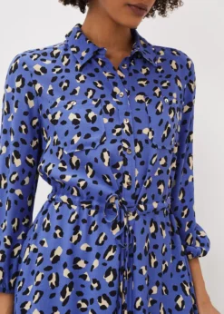 Tana Leopard Print Midi Shirt Dress -TrendLust Verkäufe 220774408 04 tana leopard print midi shirt dress