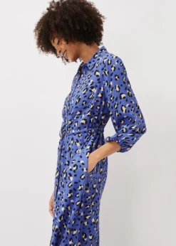 Tana Leopard Print Midi Shirt Dress -TrendLust Verkäufe 220774408 05 tana leopard print midi shirt dress