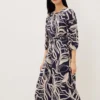 Carley Print Jersey Midi Dress