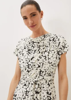 Jaelynn Ditsy Cowl Tie Waist Print Dress -TrendLust Verkäufe 220818573 04 jaelynn ditsy cowl tie waist print dress