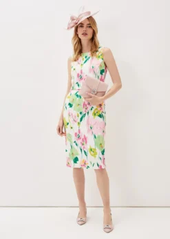 Effie Floral Scuba Dress -TrendLust Verkäufe 220831106 03 effie floral scuba dress