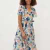 Essie Floral Pleated Midi Dress