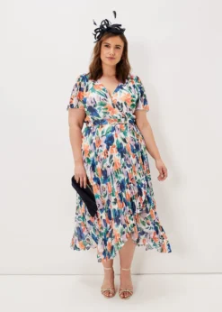 Essie Floral Pleated Midi Dress -TrendLust Verkäufe 220864000 06 essie floral pleated midi dress