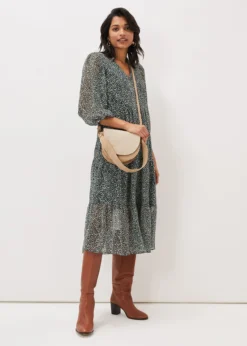 Penele Ditsy Print Chiffon Midi Dress -TrendLust Verkäufe 220889496 03 penele ditsy print chiffon midi dress