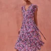 Breesha Floral Midi Dress