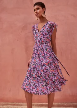 Breesha Floral Midi Dress