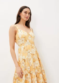 Elaina Cotton Floral Tiered Midi Dress -TrendLust Verkäufe 220926871 04 elaina cotton floral tiered midi dress