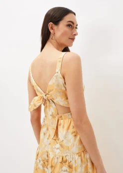 Elaina Cotton Floral Tiered Midi Dress -TrendLust Verkäufe 220926871 05 elaina cotton floral tiered midi dress