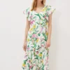 Evelin Printed Frill Hem Dress