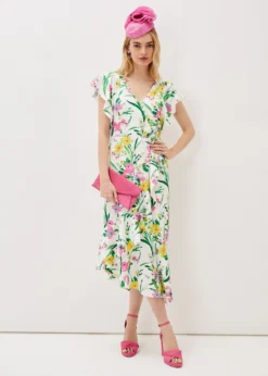 Evelin Printed Frill Hem Dress -TrendLust Verkäufe 220930931 03 evelin printed frill hem dress
