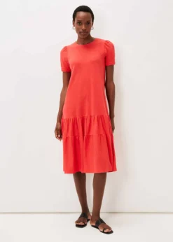 Elizebeth Cotton Tiered Midi Dress -TrendLust Verkäufe 220939656 03 elizebeth cotton tiered midi dress