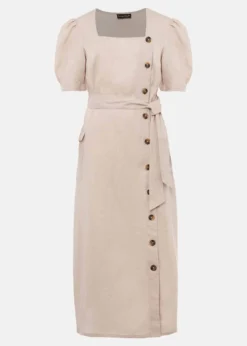 Elletta Square Neck Linen Dress -TrendLust Verkäufe 220986244 99 elletta square neck linen dress