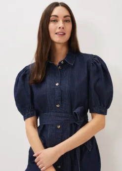 Josephine Denim Puff Sleeve Dress -TrendLust Verkäufe 221010353 04 josephine denim puff sleeve dress