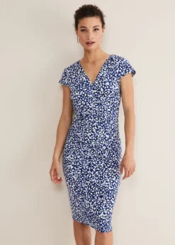 Brooke Printed Wrap Dress