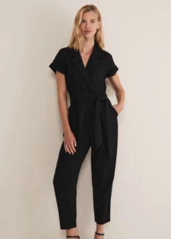 Spencer Linen Wide Leg Jumpsuit -TrendLust Verkäufe 221095050 03 spencer linen wide leg jumpsuit